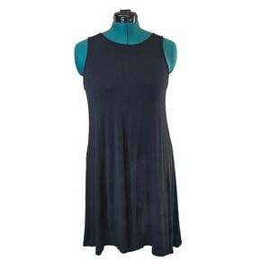 Old Navy Black Jersey Knit Tank Dress Sleeveless‎ Casual Womens Medium
